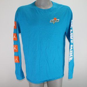Jordan T-Shirt Men's XL Blue Gatoraide Crewneck Pullover L/S Nike Air Jumpman